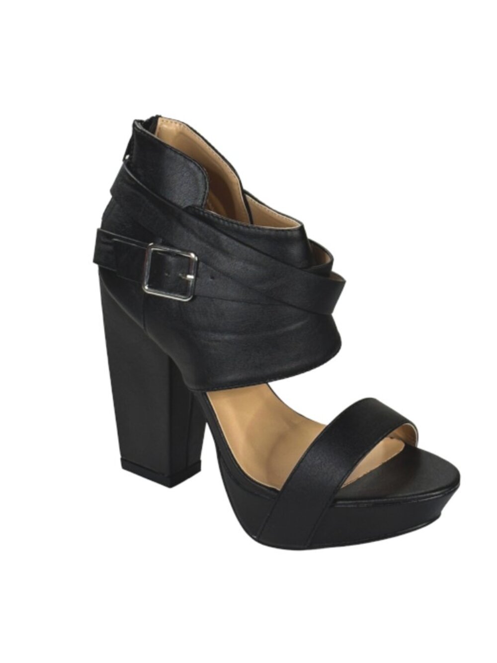 Adriana Sela-10 Women Adriana Platform Block Heel Sandal Ankle Strap